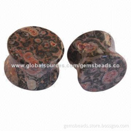 Gemstone body jewelry earplugs